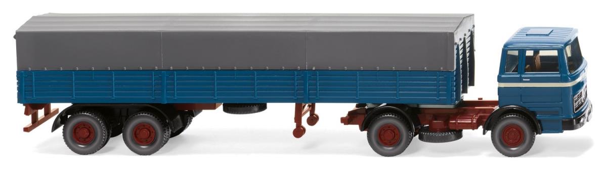 Wiking MB Flatbed Truck Azure Blue 1968-74 WK051405