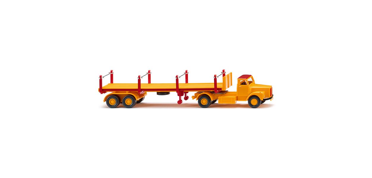 Wiking Scania Stanchion Trailer Truck Yellow/Red 1974-80 WK051844