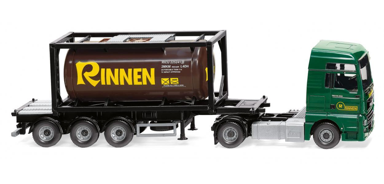 Wiking MAN TGX Euro 6c Rinnen Tank Container Semitruck WK053606