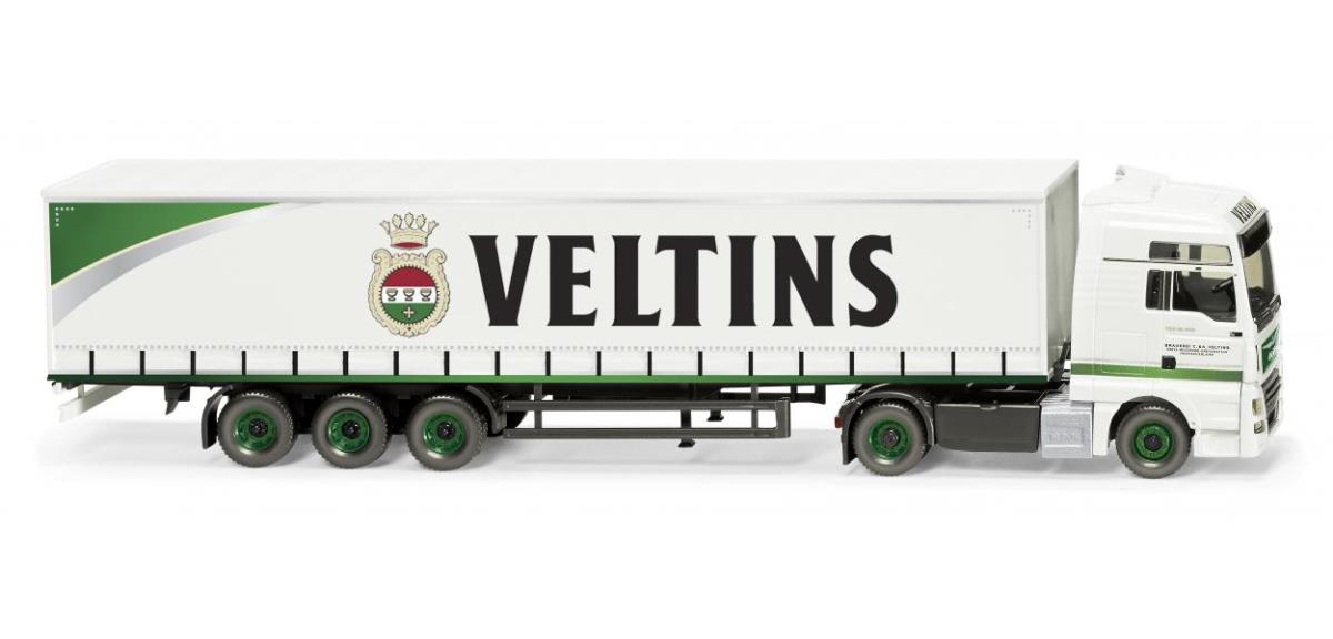 Wiking MAN TGX Euro 6c Curtainside Semitrailer Veltins WK053710