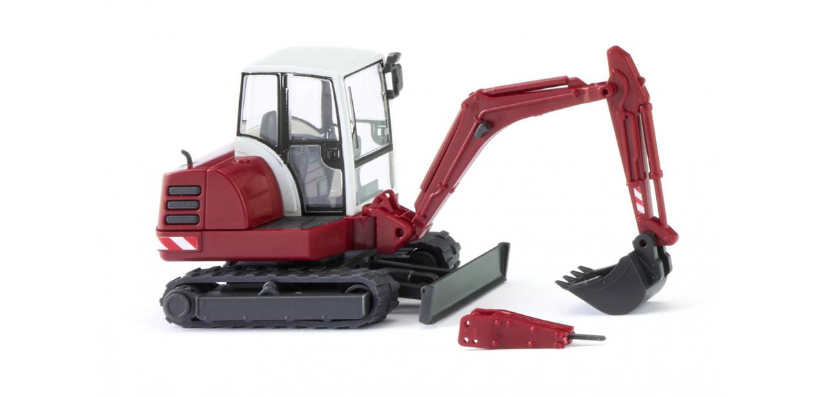 Wiking HR18 Mini Excavator Purple Red WK065808