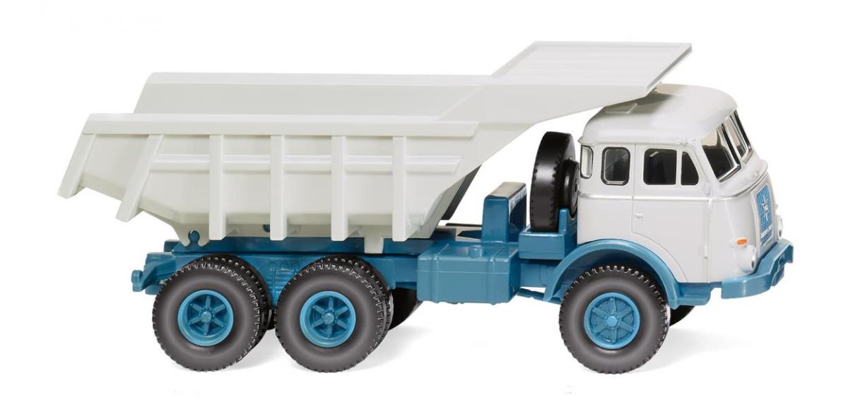 Wiking Henschel HS 3-180 Tipper Trailer Light Blue/White WK067048