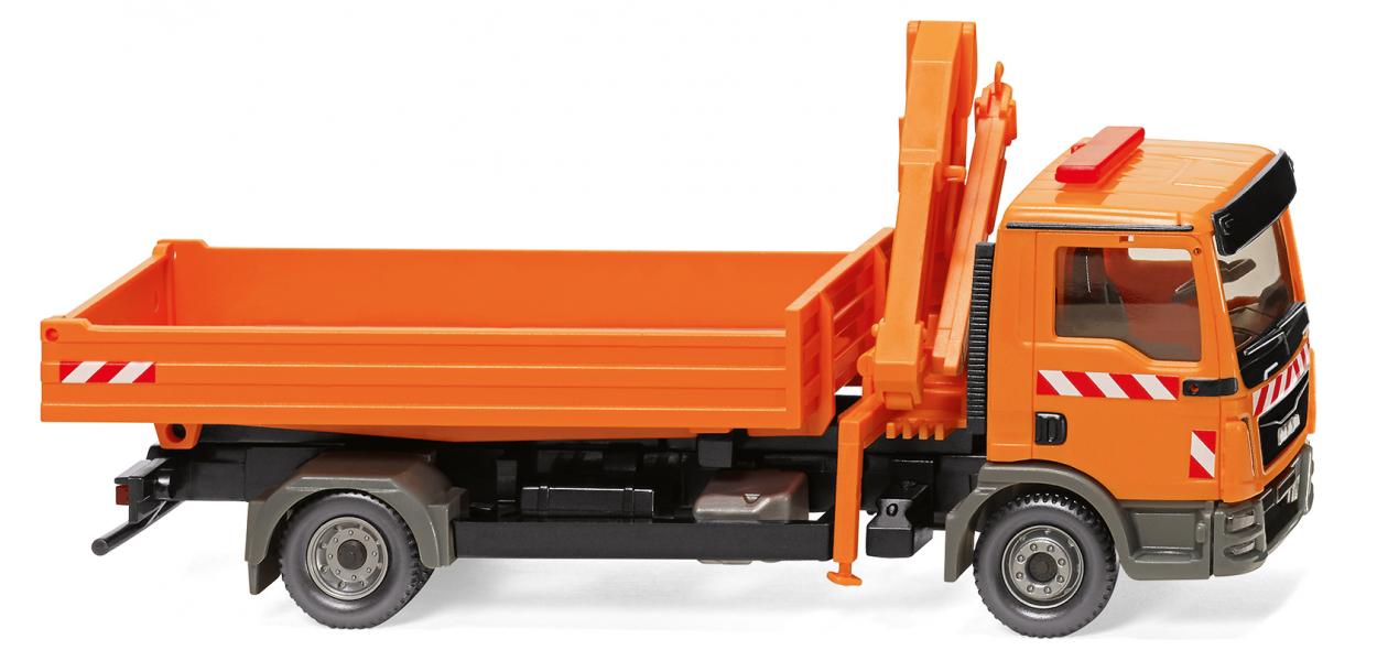 Wiking MAN TGL Euro 6 Flatbed Truck w/Loading Crane WK067505