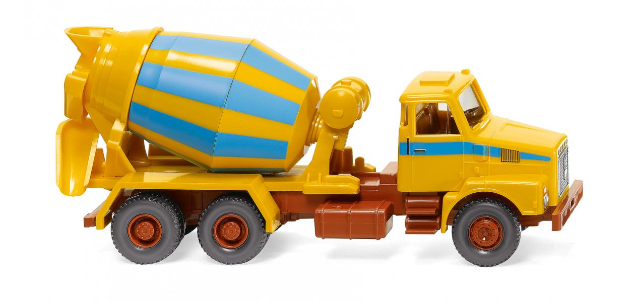 Wiking Volvo N10 Concrete Mixer Maize Yellow/Light Blue WK068207