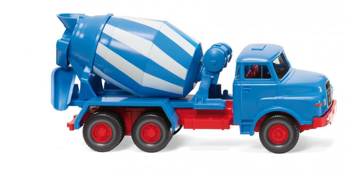 Wiking MAN Concrete Mixer Blue/White 1969-94 WK068208