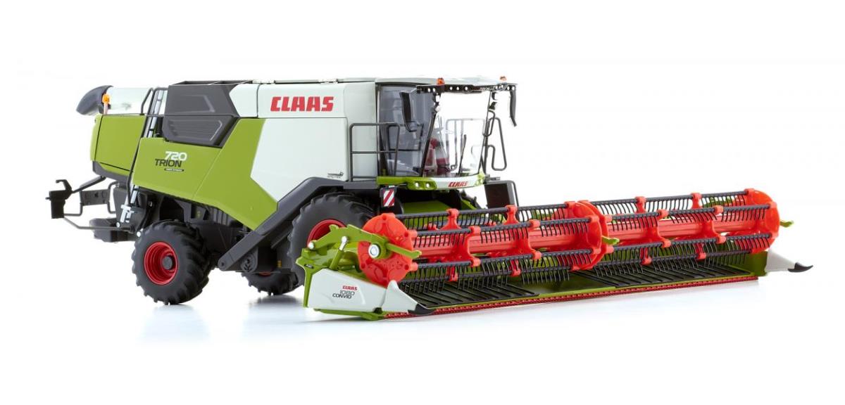 Wiking 1:32 Claas Trion 720 Montana with Convio 1080 &amp; Trolley WK077857