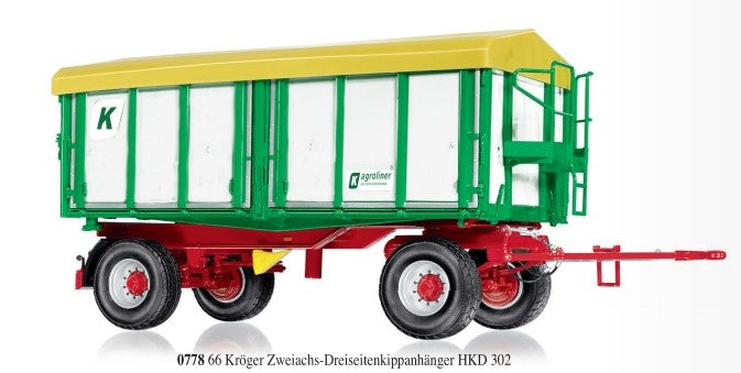 Wiking 1:32 Kroger Two Axle Three Way Tipper White WK077866