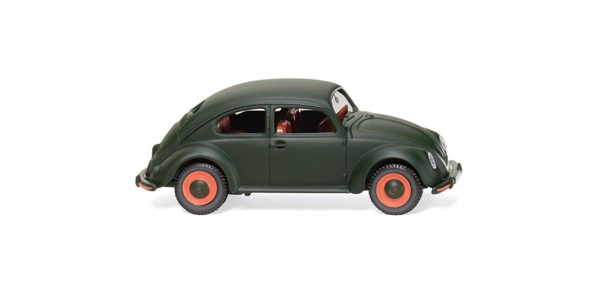 Wiking VW Pretzel Beetle Dark Matt Green 1946 WK083018