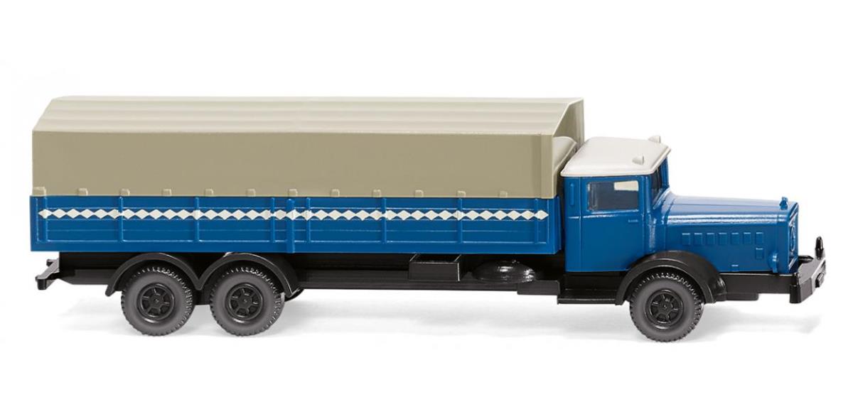 Wiking MB L10000 Flatbed Truck Azure Blue WK094306