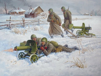 Soviet Machine-gun w/Crew (Winter Uniform)