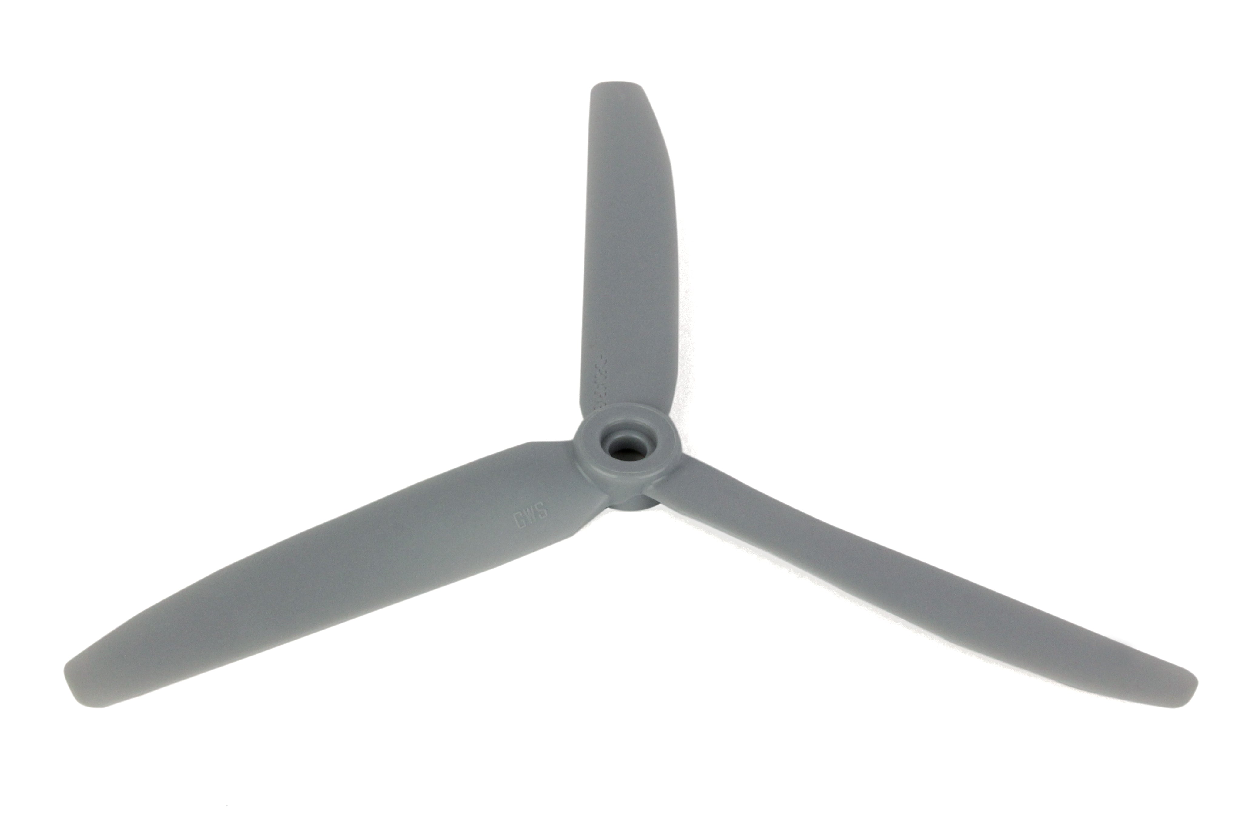 8x4 Slow Fly Propeller 3-Blade Black Opposite Rotation