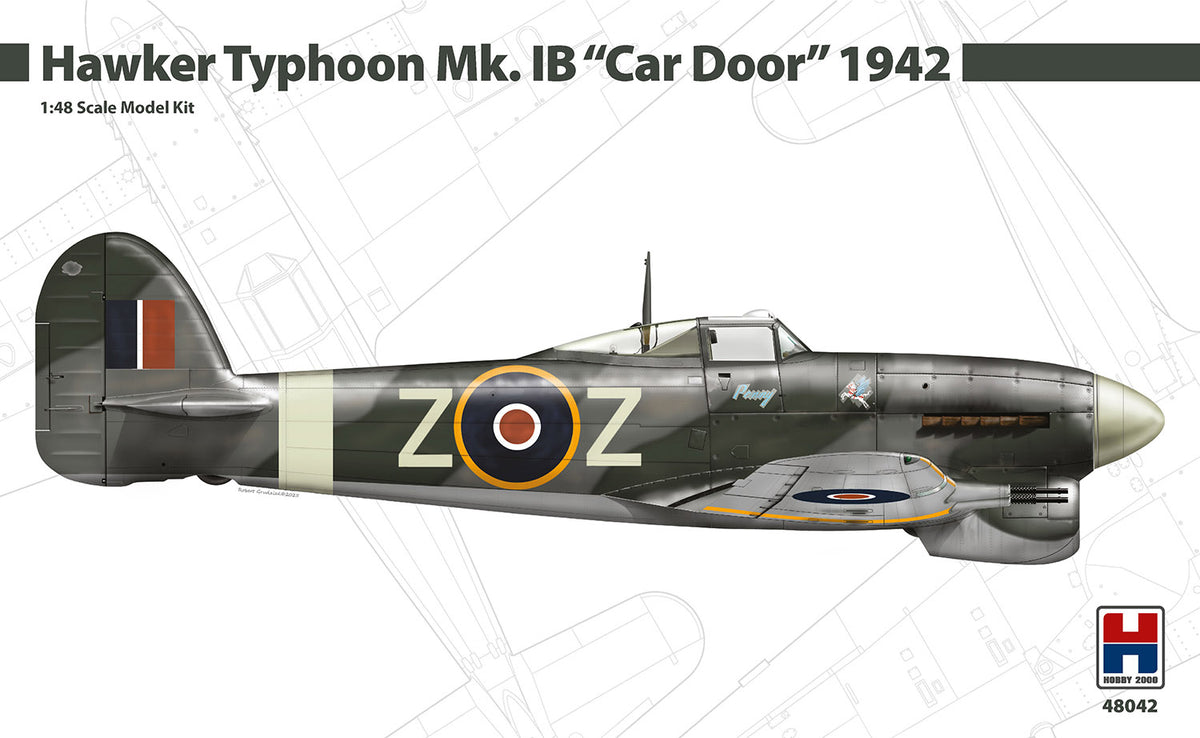 Hawker Typhoon Mk. IB 'Car Door' 1942 Hasegawa + Cartograf + Masks