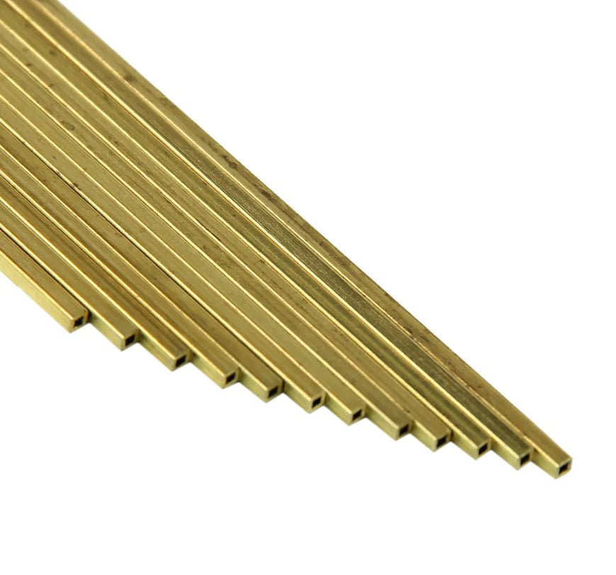 6mm Brass Square Tube .45mm Wall (300mm Long) 9854 - Access Models