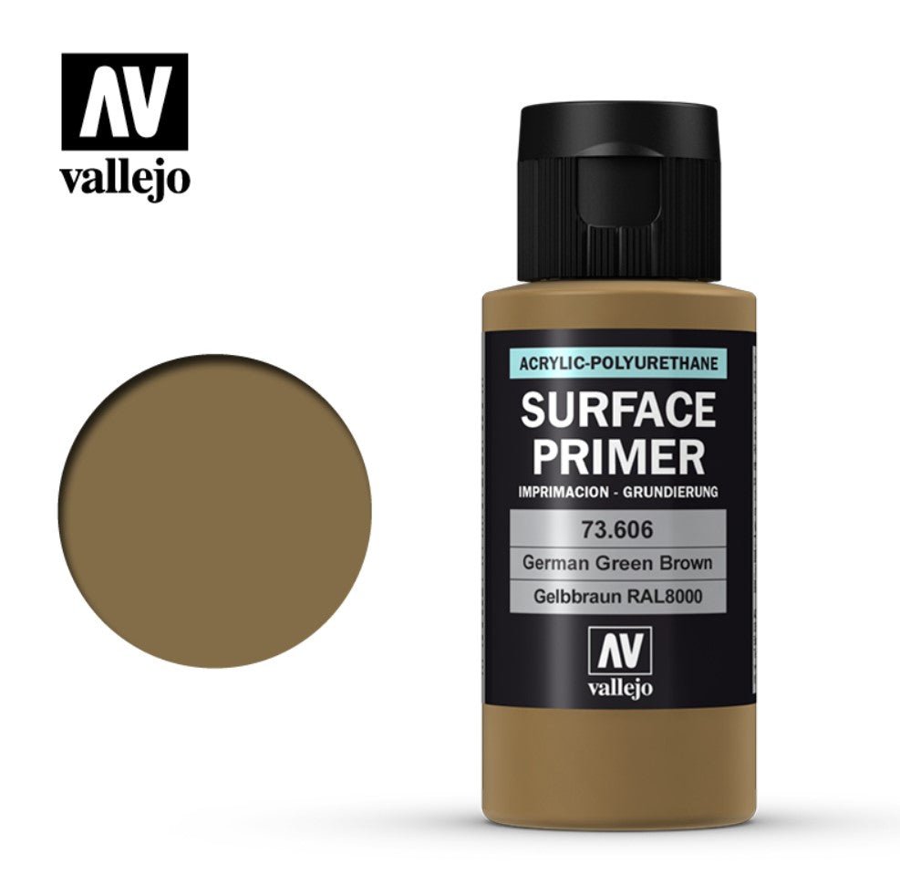 Acrylic-Polyurethane: Surface Primer 73.606 German Green Brown Av Vallejo - Access Models