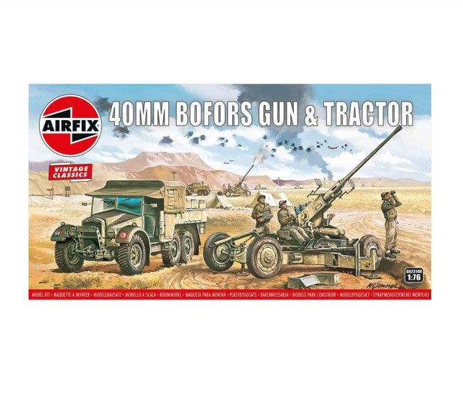 Airfix 1/76 Vintage Classics Bofors 40mm Gun & Tractor A02314v - Access Models
