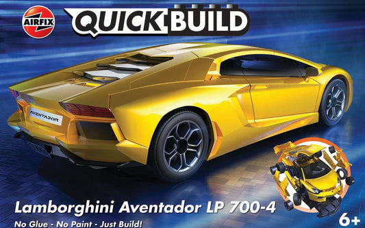 Airfix QUICKBUILD Lamborghini Aventador - Yellow J6026 - Access Models