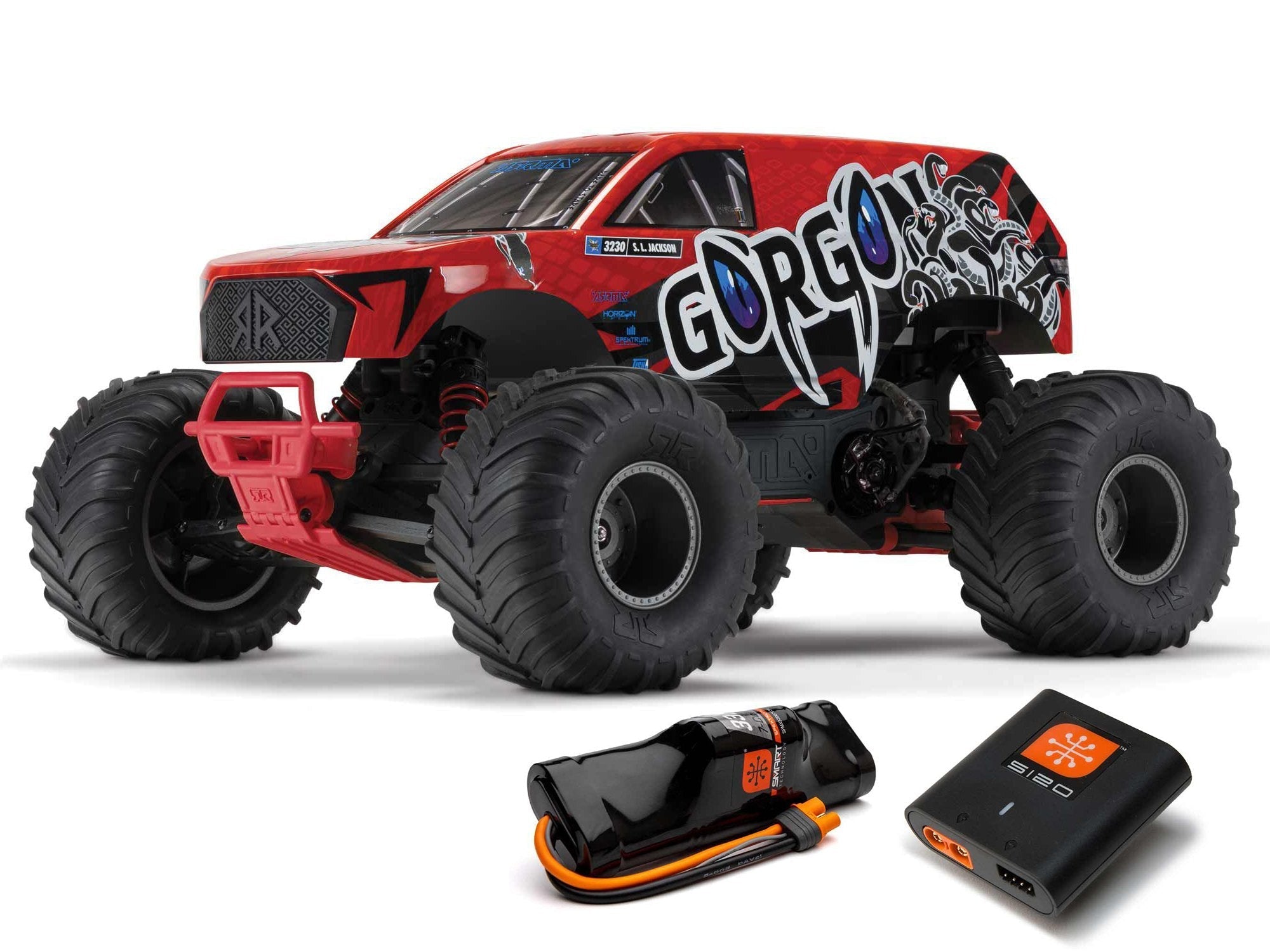 Arrma Gorgon 2wd MT 1/10 RTR Smart w/8.4v Batt/USB Charger Red C-ARA3230ST2 - Access Models