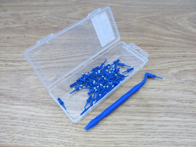 Expo Blue Holder + 50 Blue Micro Applicator Tips A45800