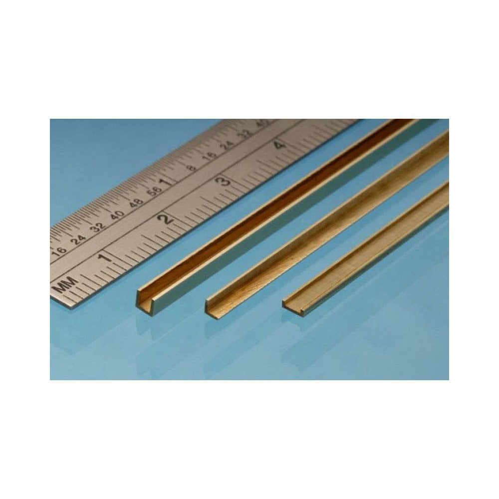 Brass C Channel 1mm X 2.5mm X 1mm Cc2