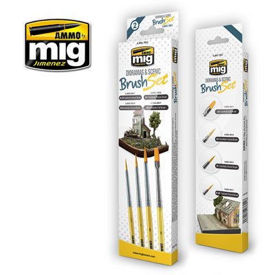 Mig Ammo Dioramas And Scenic Brush Set Mig7601