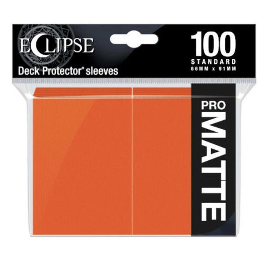Eclipse Standard Matte Sleeves 100 Pack - Pumpkin Orange