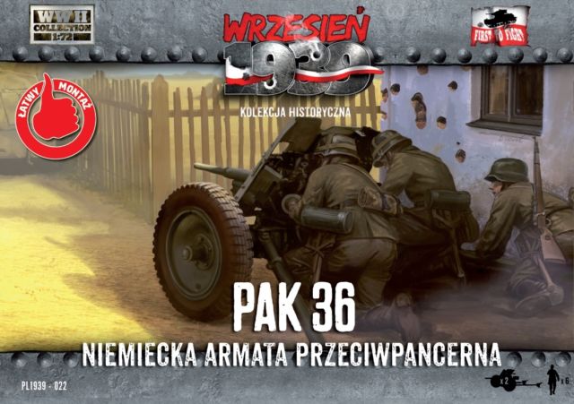 First To Fight 3,7cm Pak 36 German Anti Tank Gun With Crew (2 SeTS In A Box) - Access Models