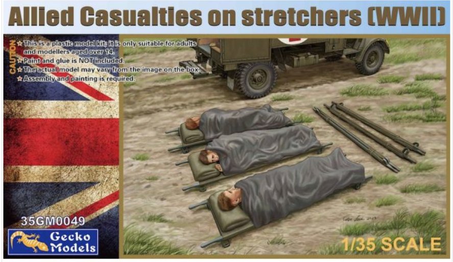 Gecko Models 1/35 Allied Casualties on Stretchers WW2 - Access Models