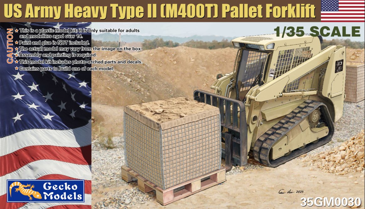 Gecko Models 1/35 SCALE US Army Heavy Type II (M400T) Pallet Forklifts 35GM0030 - Access Models