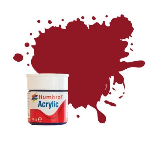 Humbrol Acrylic Paints 14ml Crimson Red Gloss No 20 AB0020 - Access Models