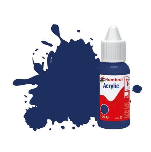 Humbrol Acrylic Paints 14ml Gloss Midnight Blue No 15 DB0015 - Access Models