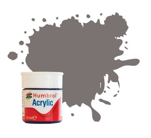 Humbrol Acrylic Paints 14ml Satin Dark Camouflage Grey No 156 AB0156 - Access Models