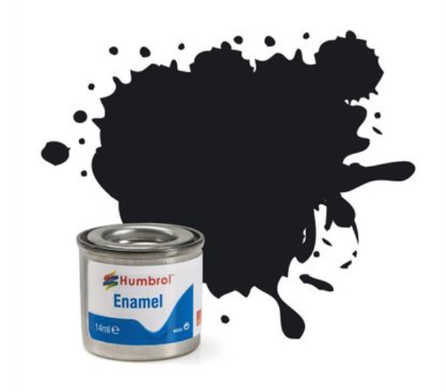 Humbrol Enamel Paints 21 Gloss Black - Access Models
