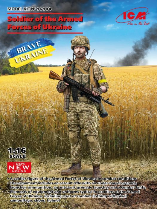 ICM 1/16 - Soldier Of The Armed Forces Of Ukraine Icm16104 - Access Models