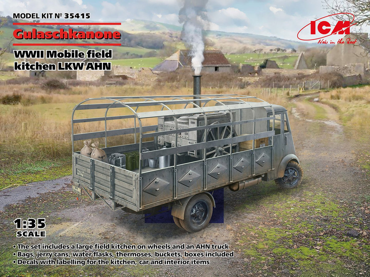 ICM 1/35 AHN German Mobile Field Kitchen &#39;Gulaschkanone&#39; 35415 - Access Models