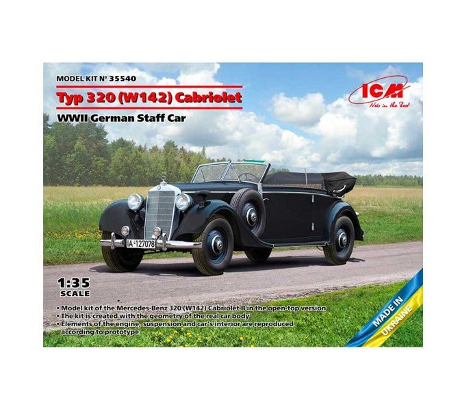 ICM 1/35 Typ 320 (W142) Cabriolet German Staff Car Icm35540 - Access Models