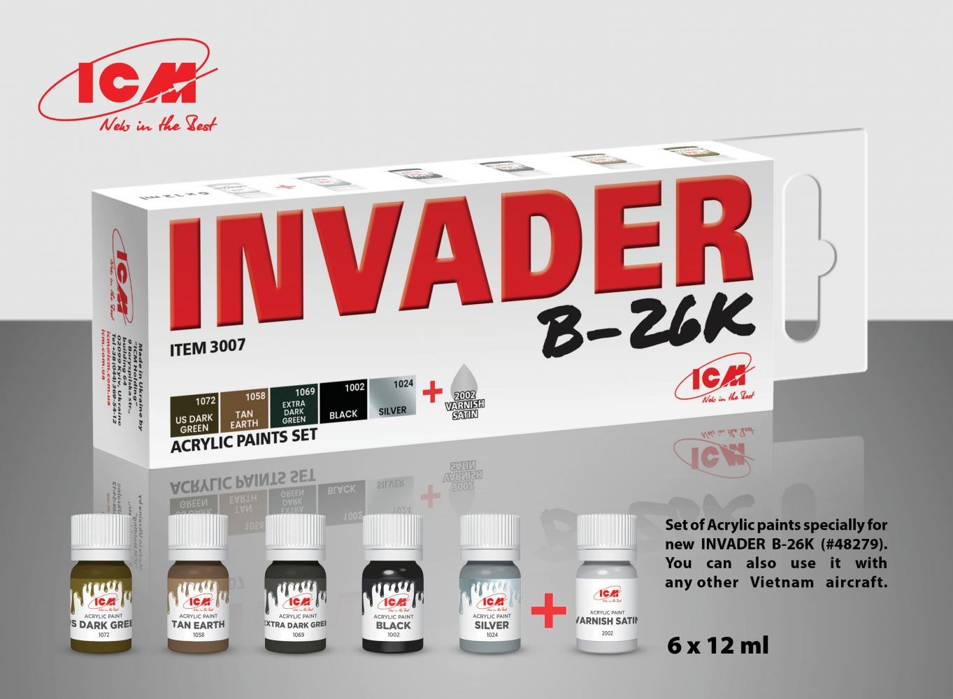 ICM Douglas B-26K Counter Invader paint set 3007 - Access Models