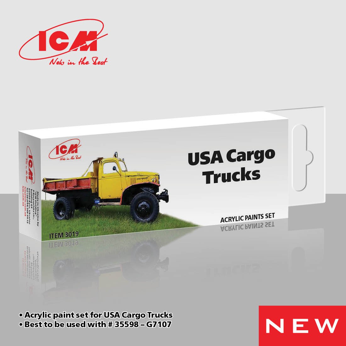 ICM Paint Set - USA Cargo Trucks ICM03019 - Access Models