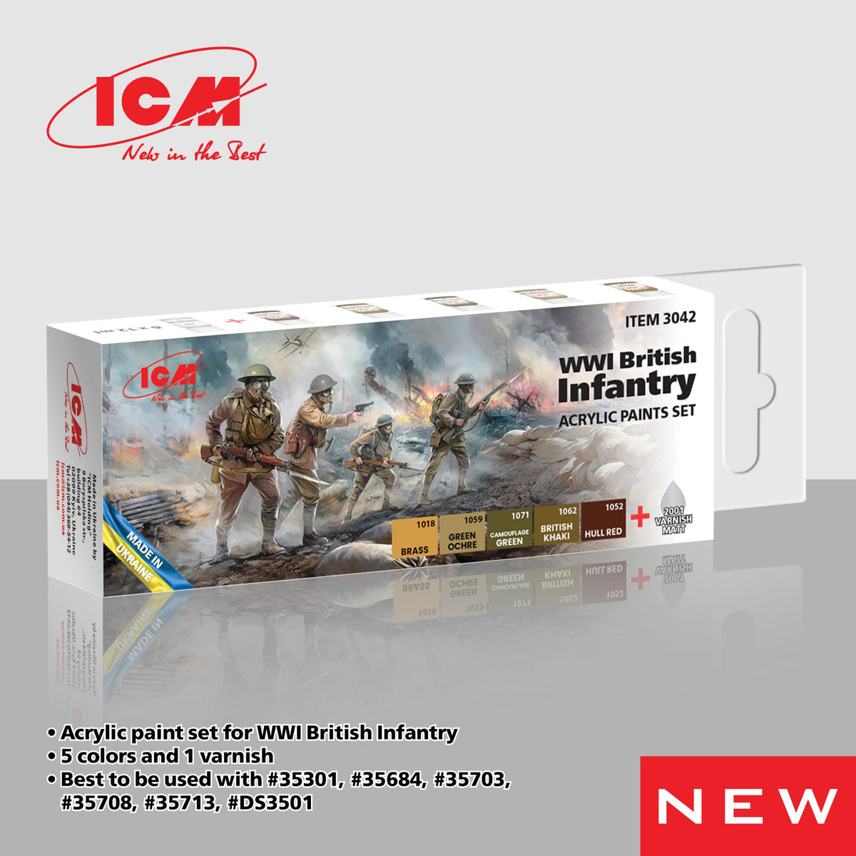 ICM Paint Set - WWI British Infantry ICM03042 - Access Models