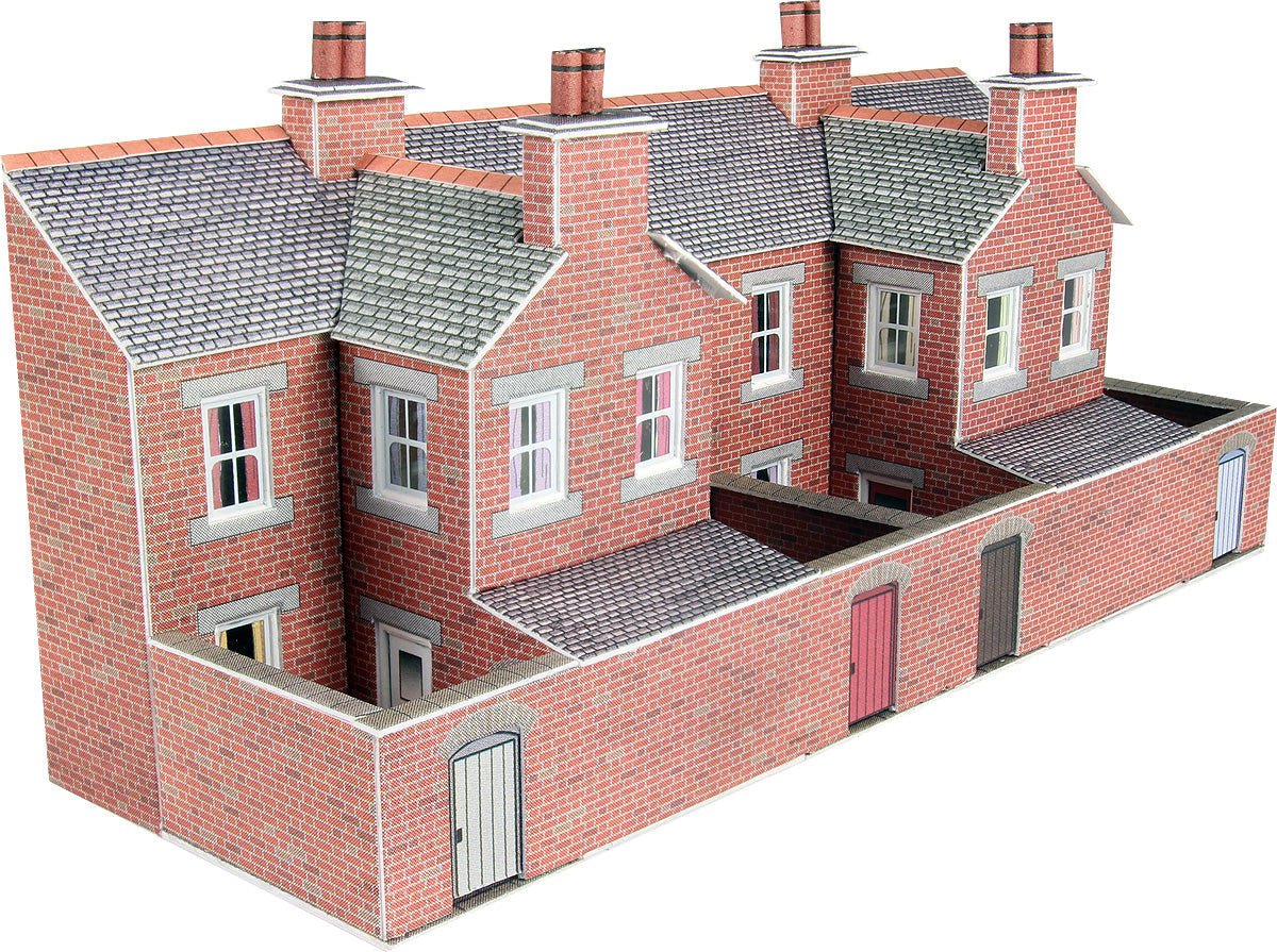 Low Relief Red Brick Terraced House Backs Pn176