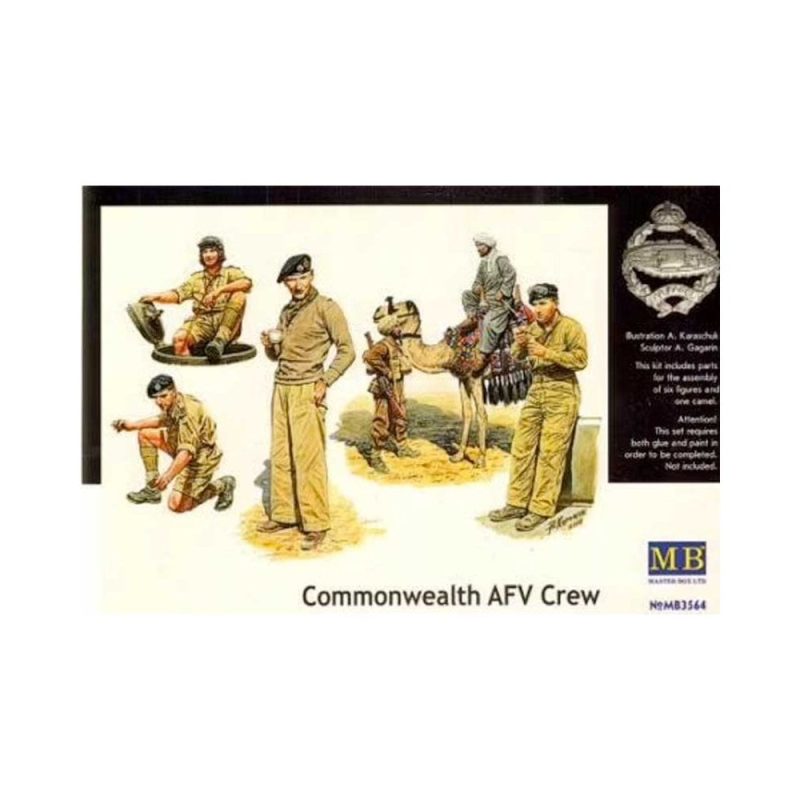 Master Box 1/35 - Commonwealth Afv Crew Mas3564 - Access Models