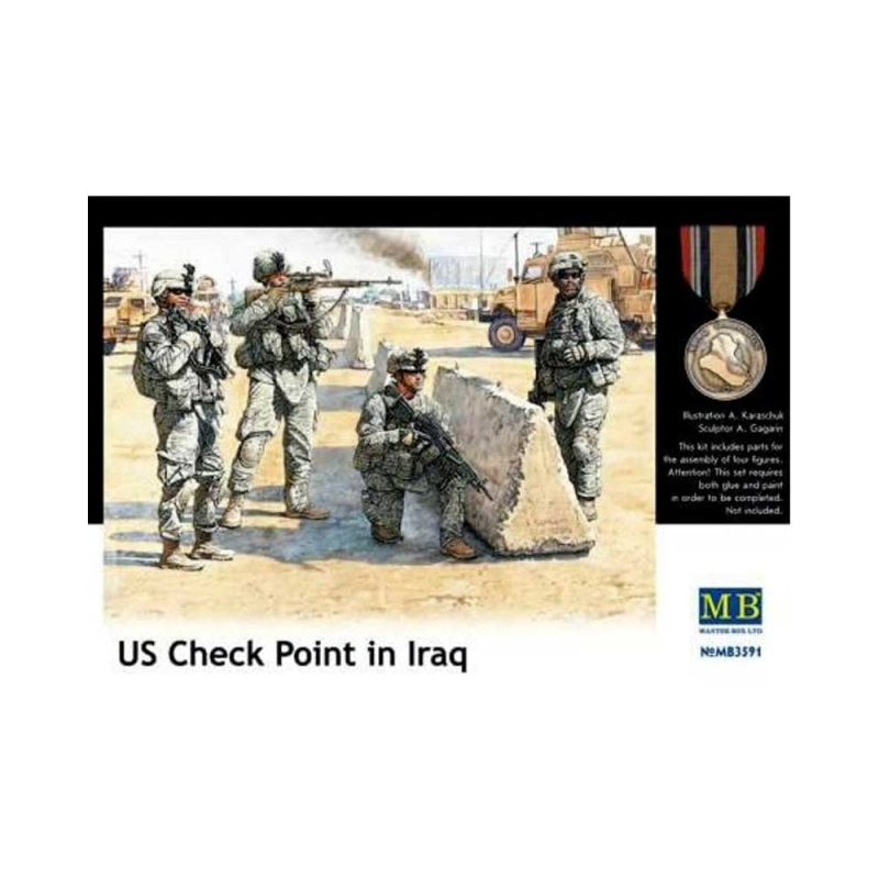 Master Box 1/35 - Us Check Point In Iraq Mas3591 - Access Models