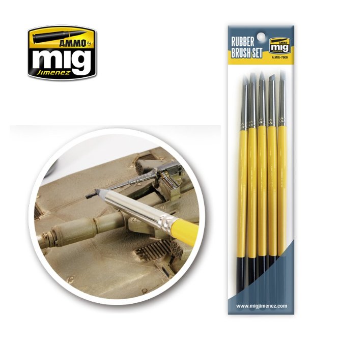 MIG AMMO Rubber Brush Set MIG7606 - Access Models