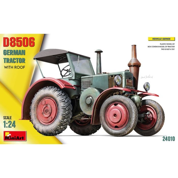 Miniart 1/24 German Tractor D8506 w/ Roof MIN24010 - Access Models