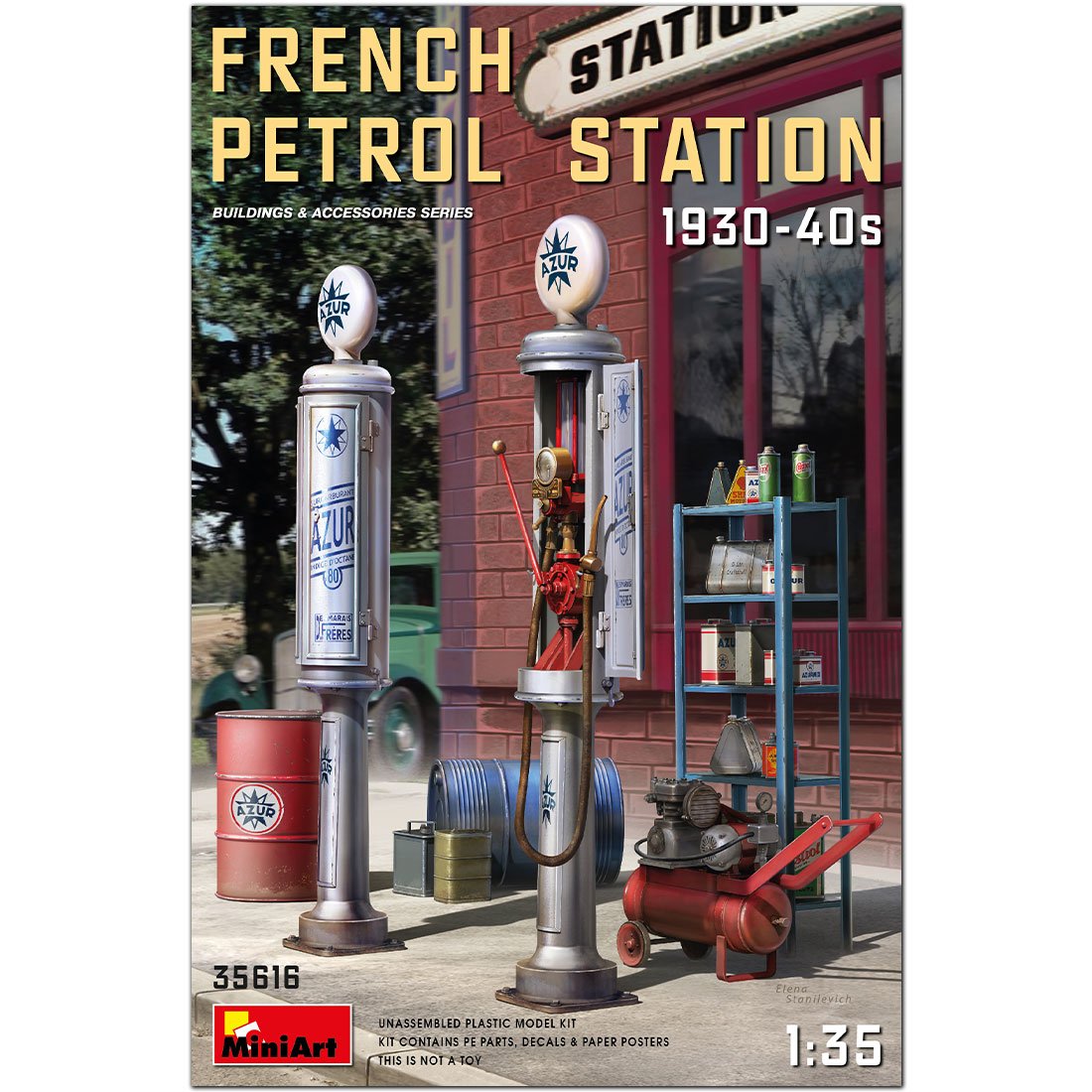 Miniart 1/35 French Petrol Station 1930-10940&#39;s 35616 - Access Models