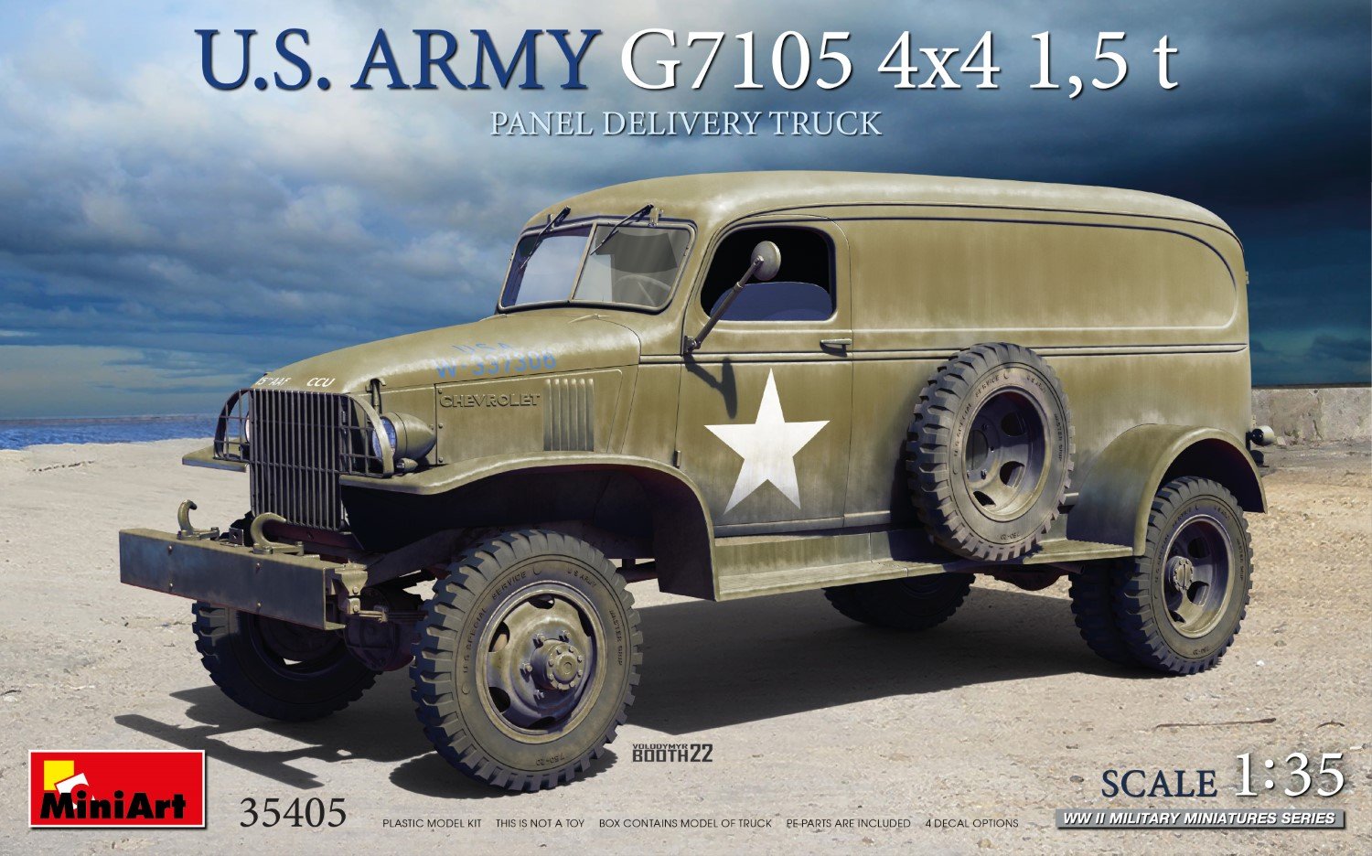 Miniart 1/35 G7105 4x4 1.5t US Army Panel Delivery Truck 35405 - Access Models