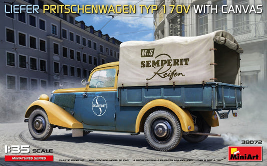 Miniart 1/35 Liefer Typ170V Pritschenwagen with Canvas 38072 - Access Models