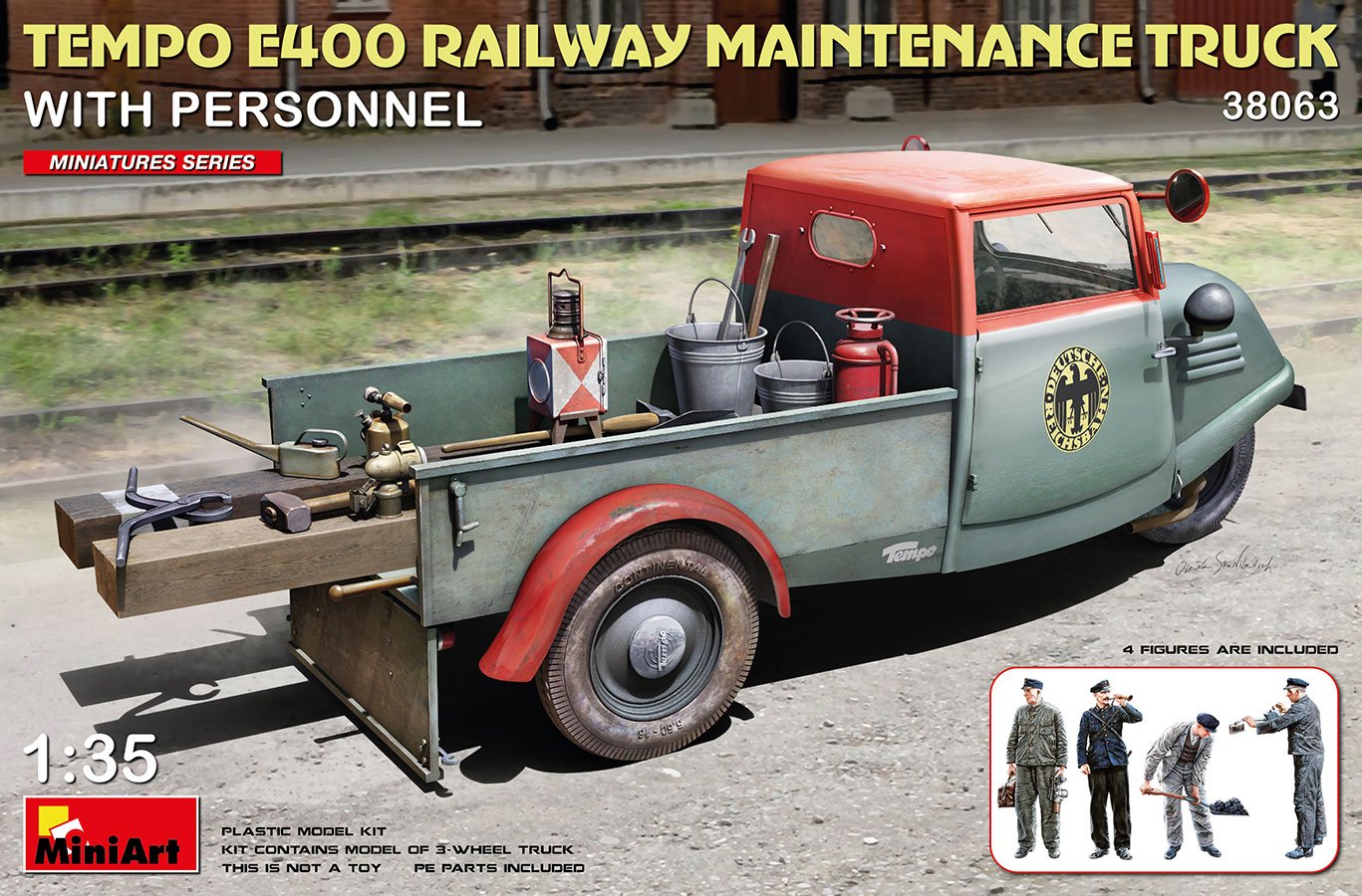 Miniart 1/35 Tempo E400 Railway Maitenance Truck 38063 - Access Models