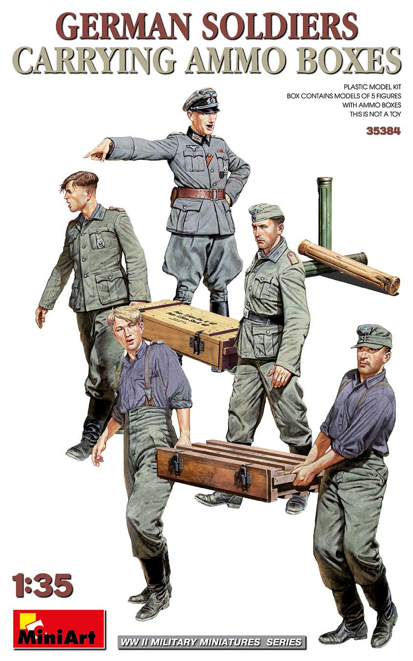MiniArt German Soldiers Carrying Ammunition Boxes Mt35384 - Access Models