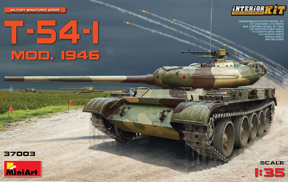 MiniArt T-54-1 Soviet Medium Tank W/ Interior 37003 - Access Models