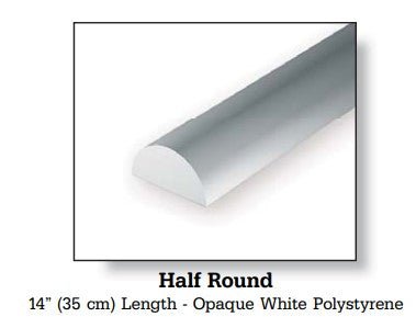 Polystyrene Half Round 1.0mm 240 - Access Models